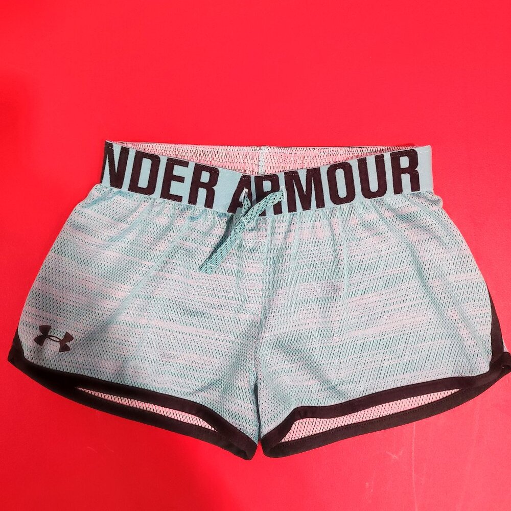 Under Armour Athletic short light blue pink mix women's youth's size YMD